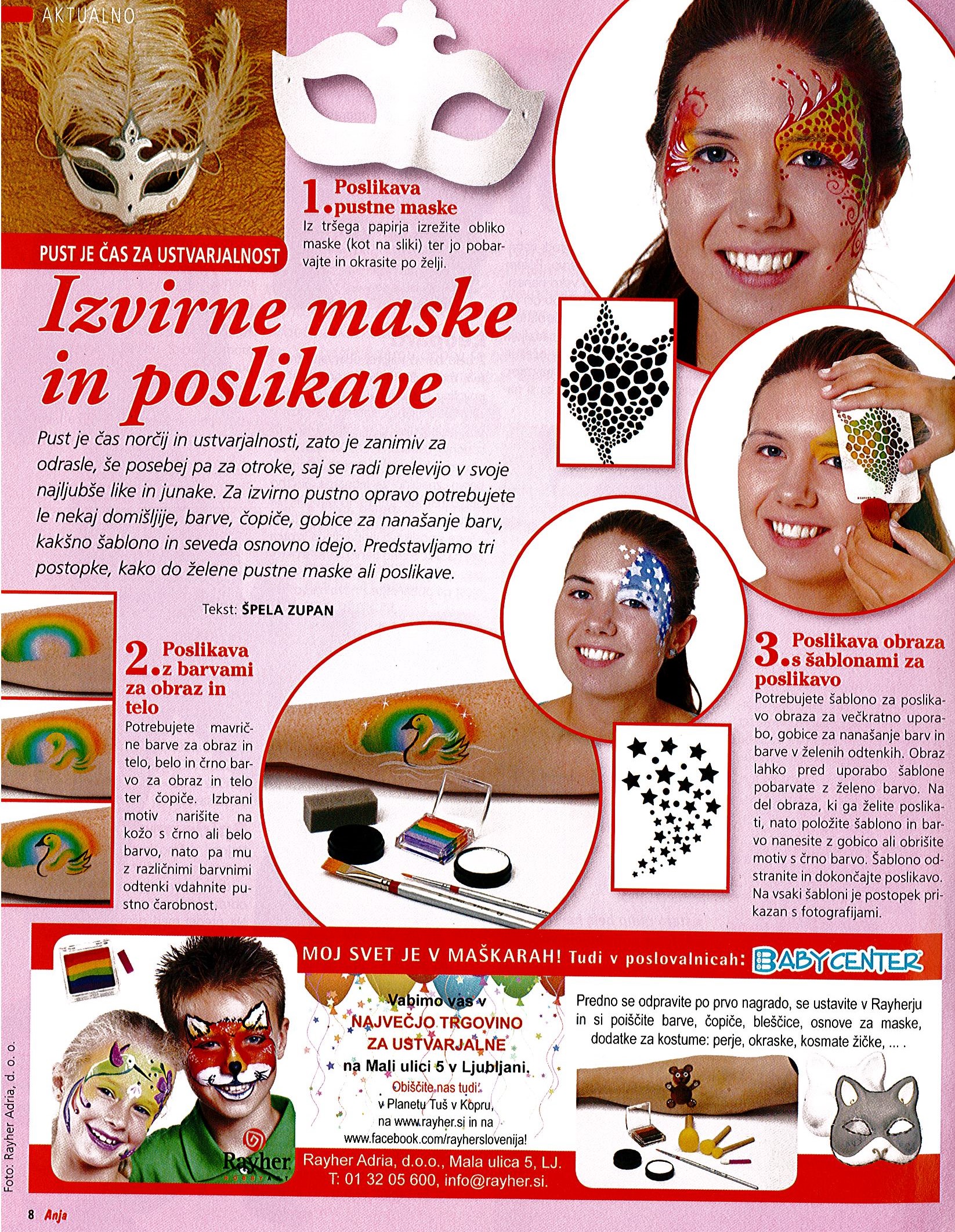 Anja - Izvirne maske in poslikave