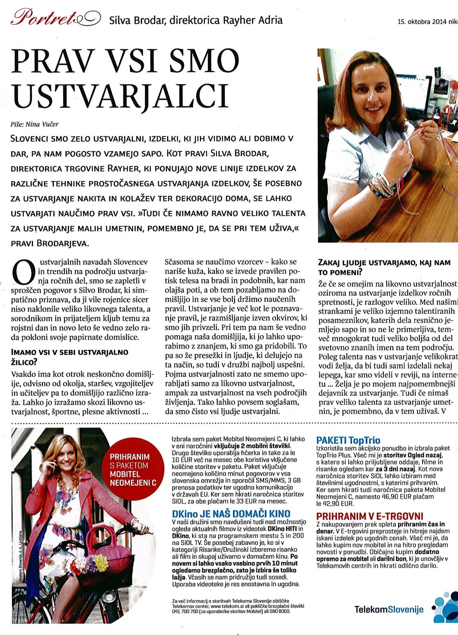 Nika - Intervju z direktorico podjetja Rayher Adria gospo Silvo Brodar