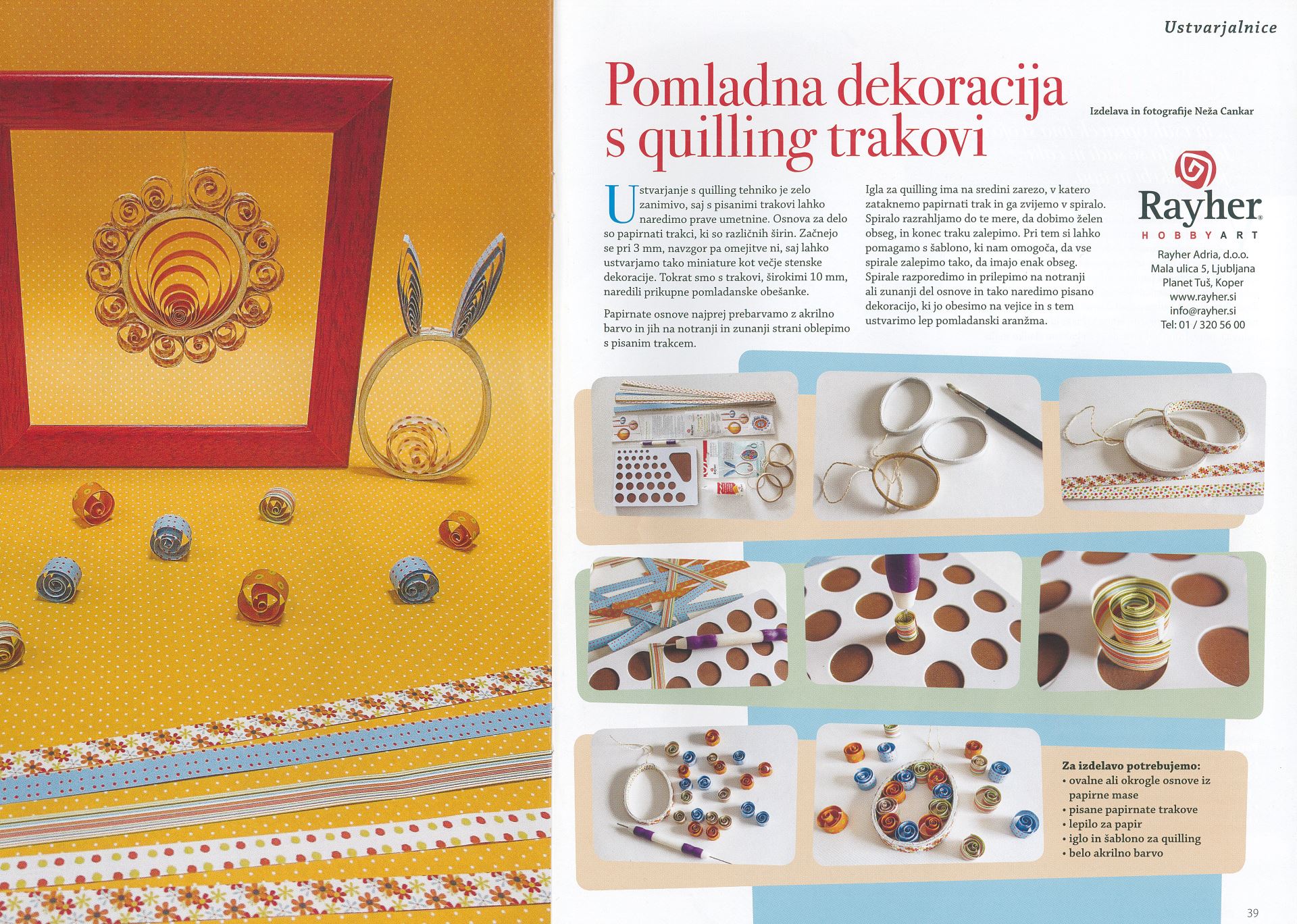 Prostočasnik - Pomladna dekoracija s quilling trakovi