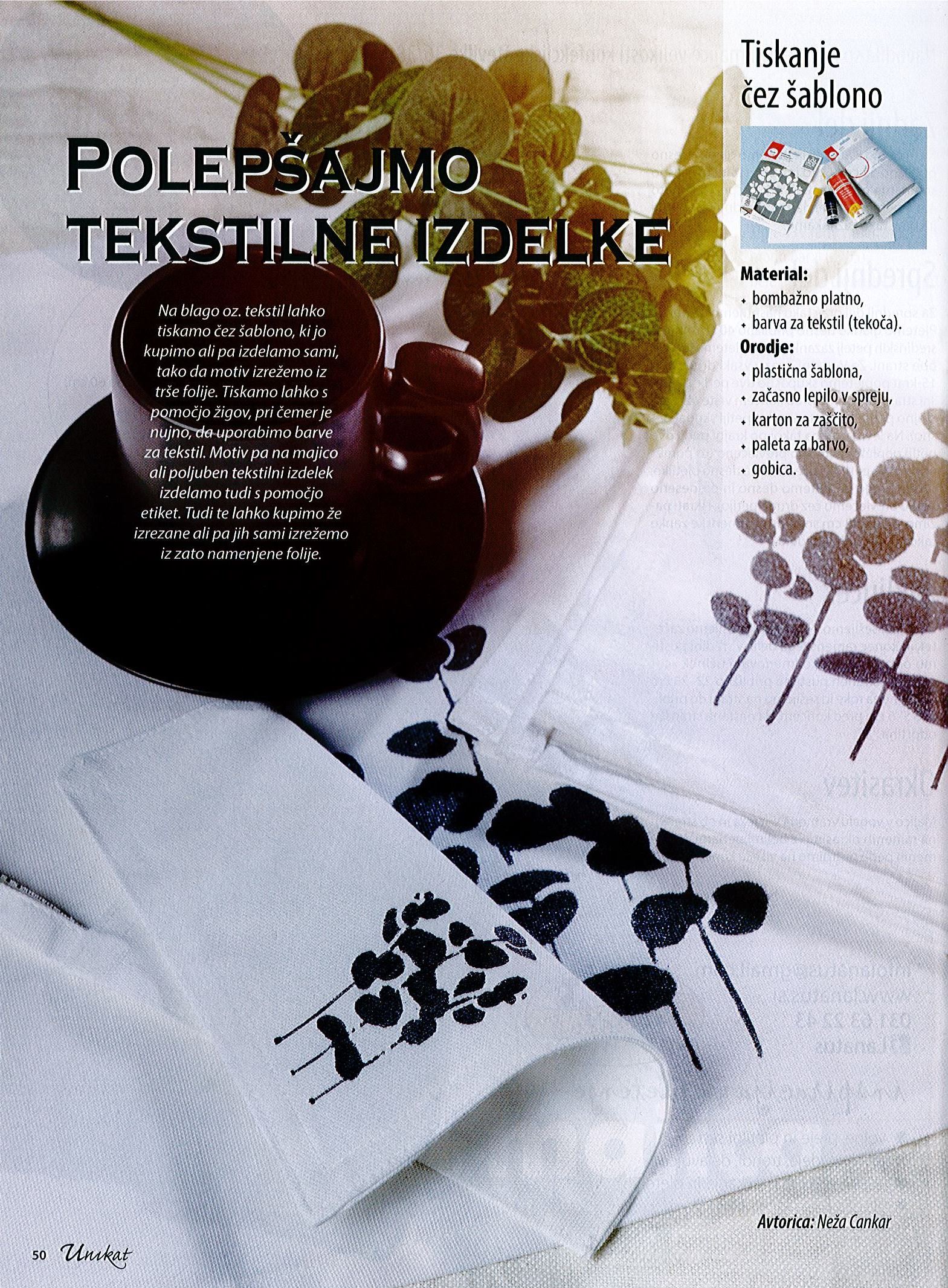 Unikat - Polepšajmo tekstilne izdelke